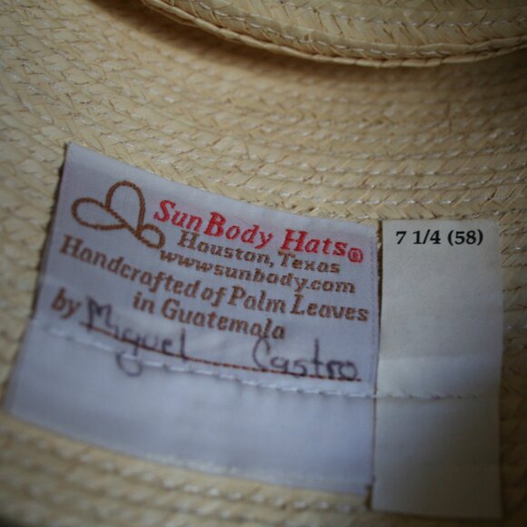 Sun Body Reata Hat 7 1/4 (58) Woven Straw Pink Ribbon main image 6